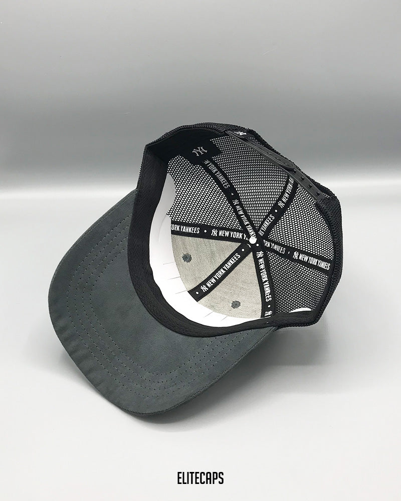 NY Dark Grey Suede Mesh Trucker - C0389
