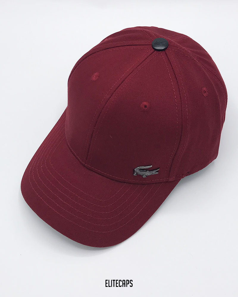 LACOSTTE Classic Fit Signature Maroon Cap - C0689