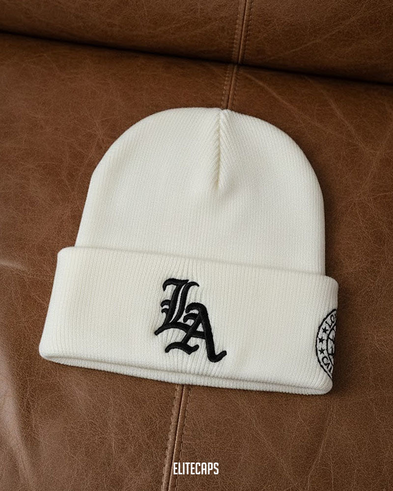 LA Embroidered Soft Beanie - B0139