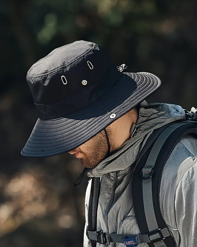 Sporty Black Bucket Hat - H0104