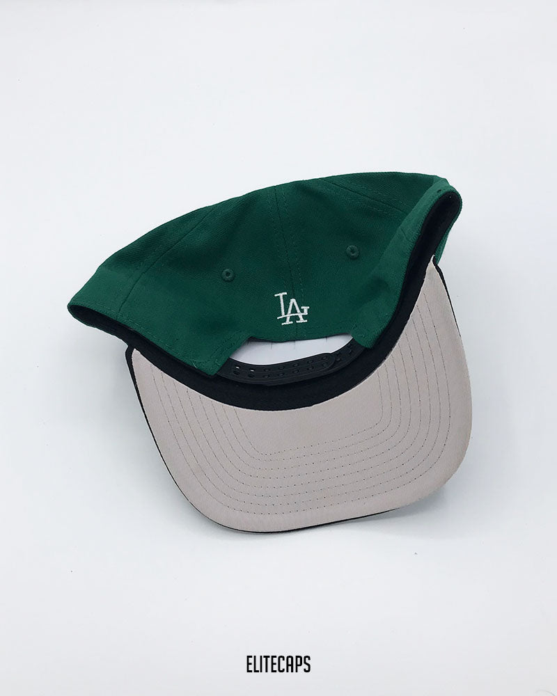 LA MLB Green Two-Tone Snapback Cap - C0599