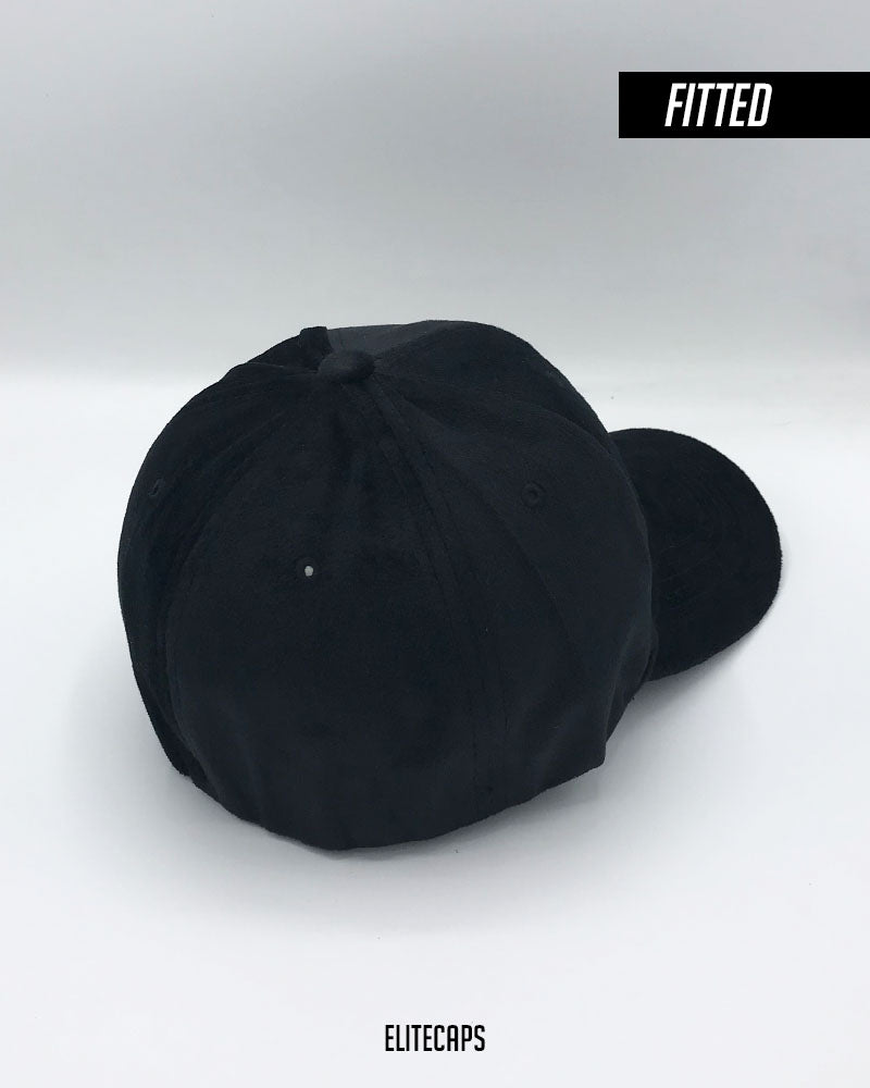 Black Velvet Fitted Cap - C0430