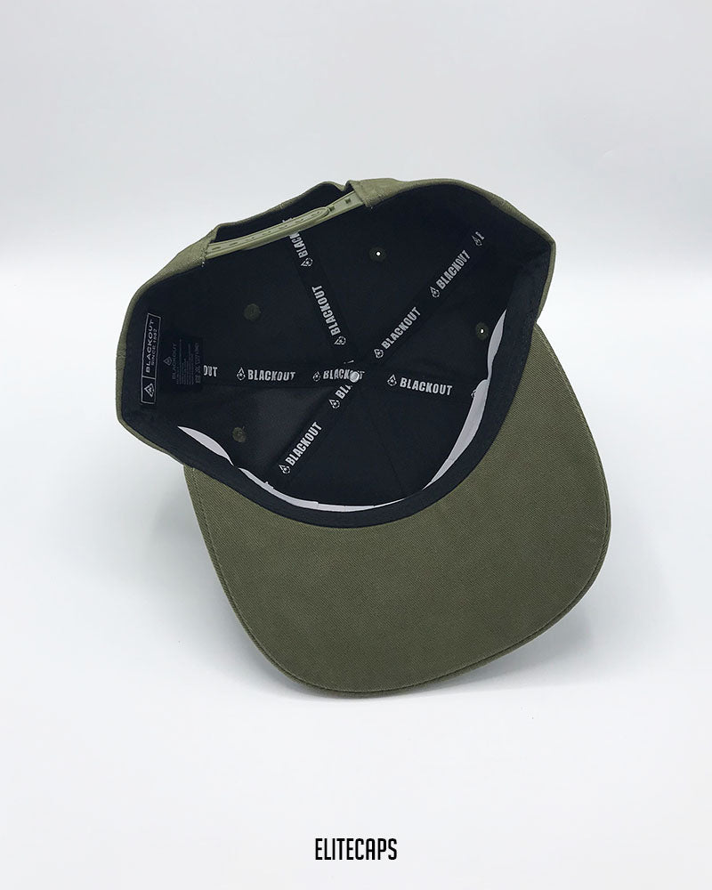 Army Green Captain BKT Snapback Cap - C0619