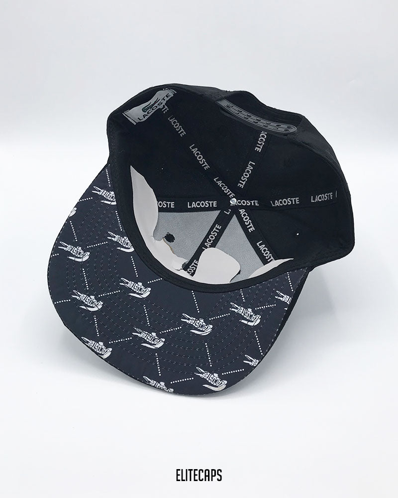 LACOSTTE Black Embroidered Snapback Cap - C0627