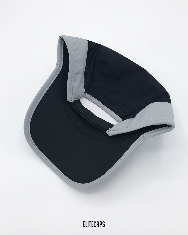 LACOSTTE Black Contrast Triple Panel Cap - C0536