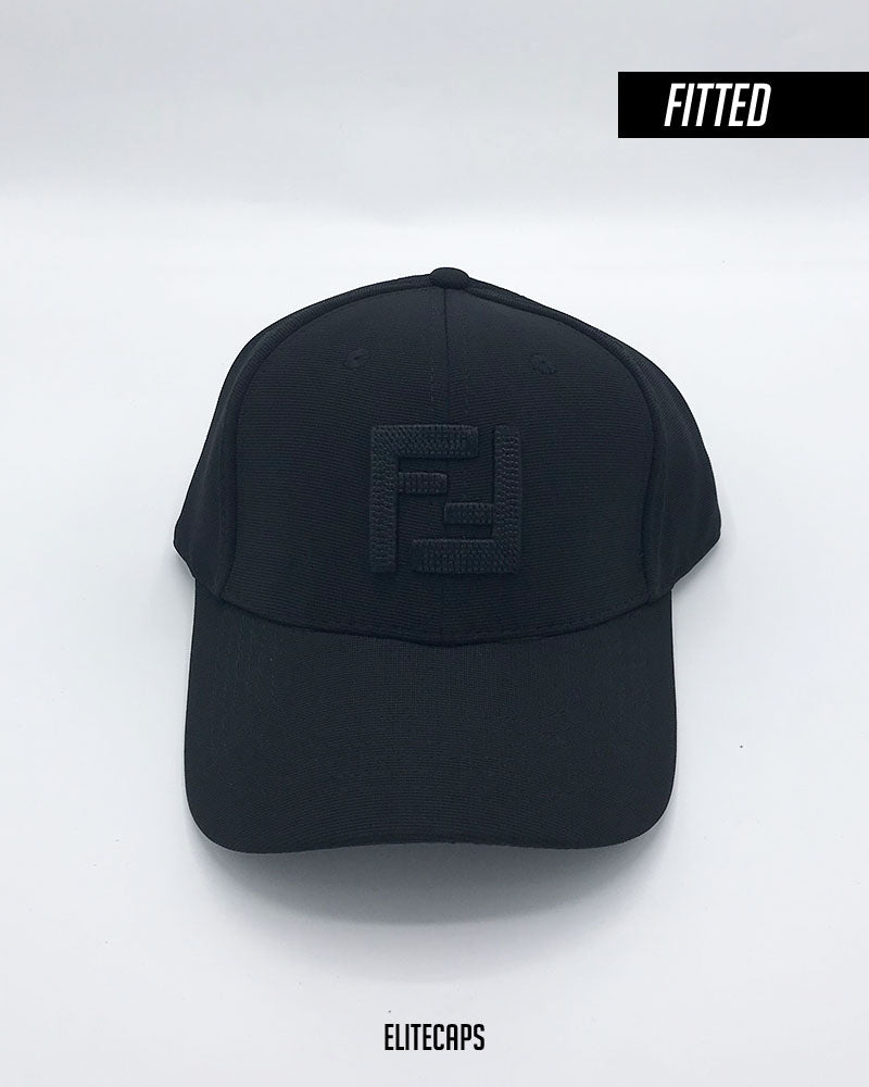 FD Jet Black Fitted Cap - C0339