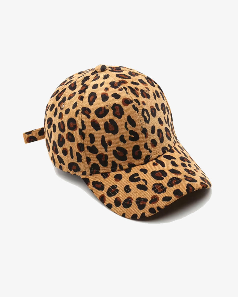 Panther Pattern Corduroy Cap - C0182