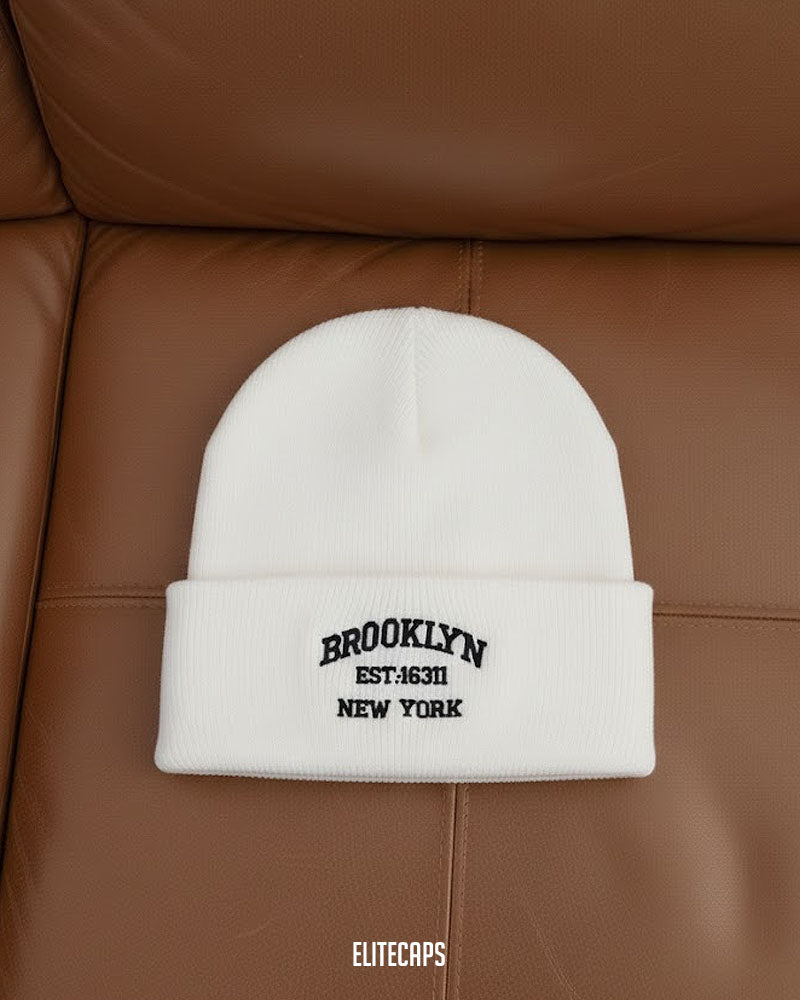 NY Brooklyn Embroidered Soft Beanie - B0140