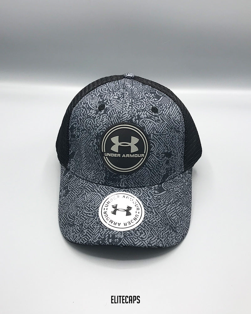 UA Grey Abstract Pattern Trucker Cap - C0414