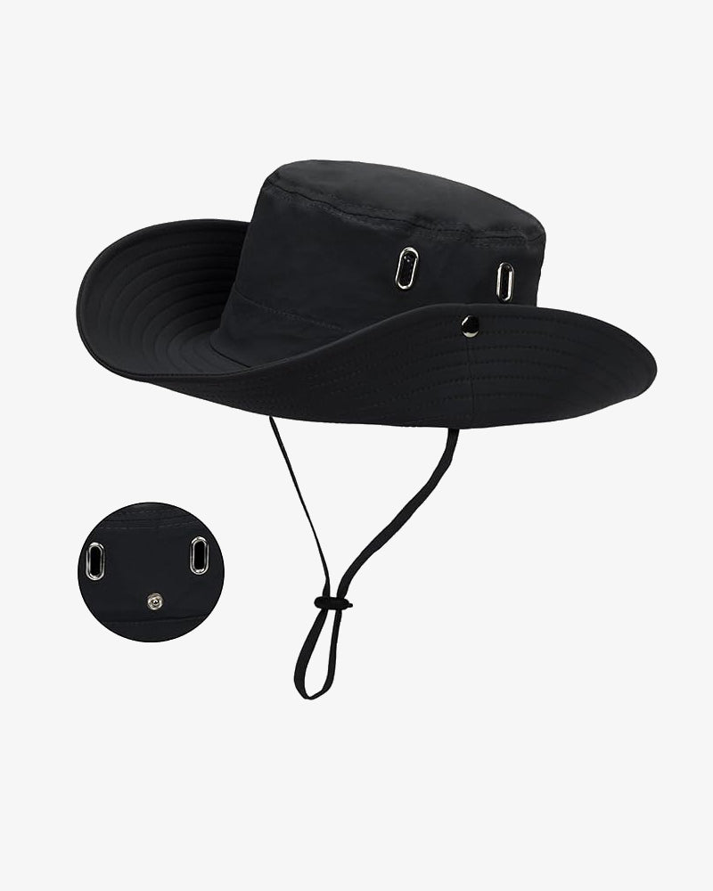 Sporty Black Bucket Hat - H0104