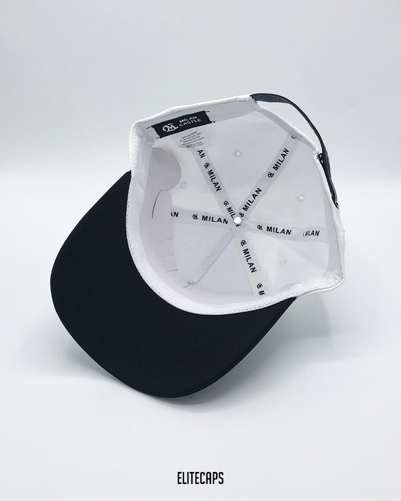 Two-Tone White Classic MILAN Baseball Cap - C0643