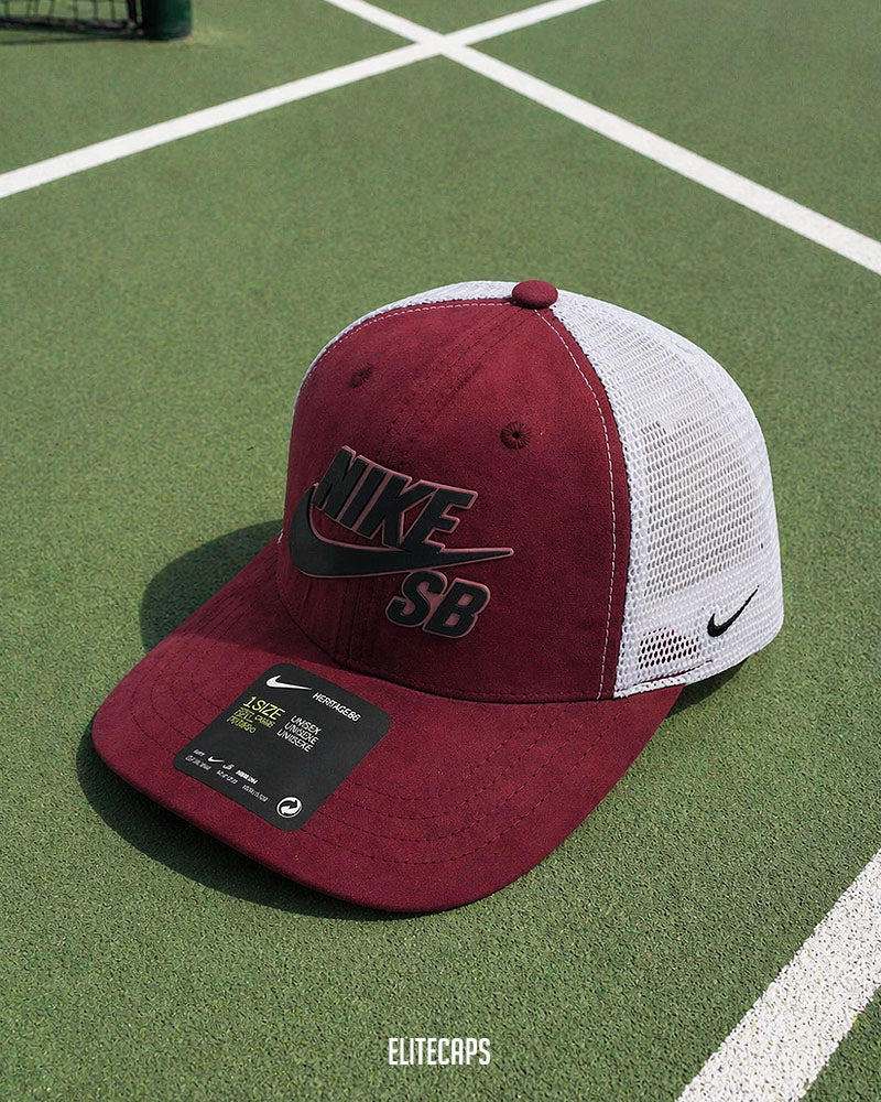 Maroon NKE Heritage Trucker Cap - C0476