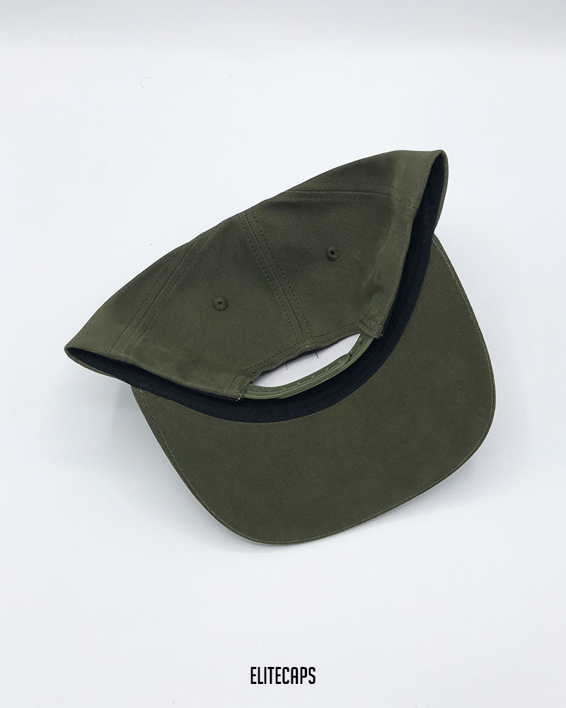 Army Green Captain BKT Snapback Cap - C0619