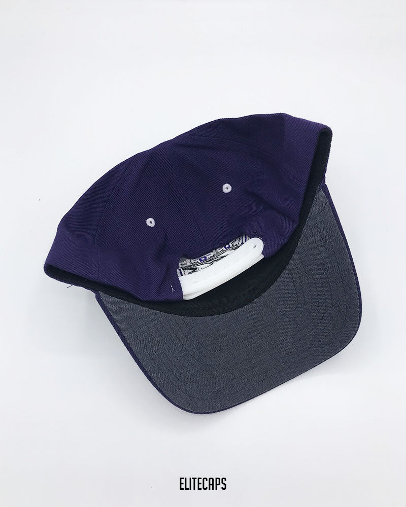 Purple EAGLE Contrast Embroidered Cap - C0512