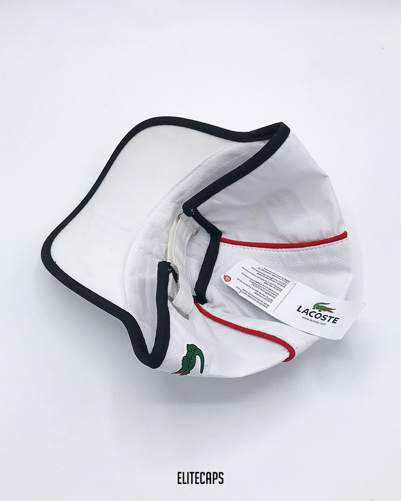 LACOSTTE White Triple Panel Cap - C0558