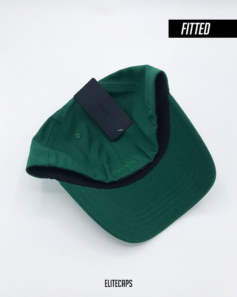 PRADA Bold Green Fitted Cap - C0544