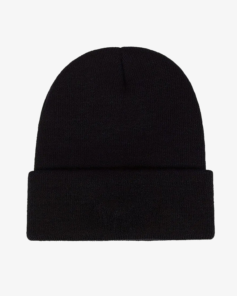 Black Embroidered Beanie - B0104