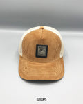 Versatile Beige Corduroy Trucker Cap - C0300