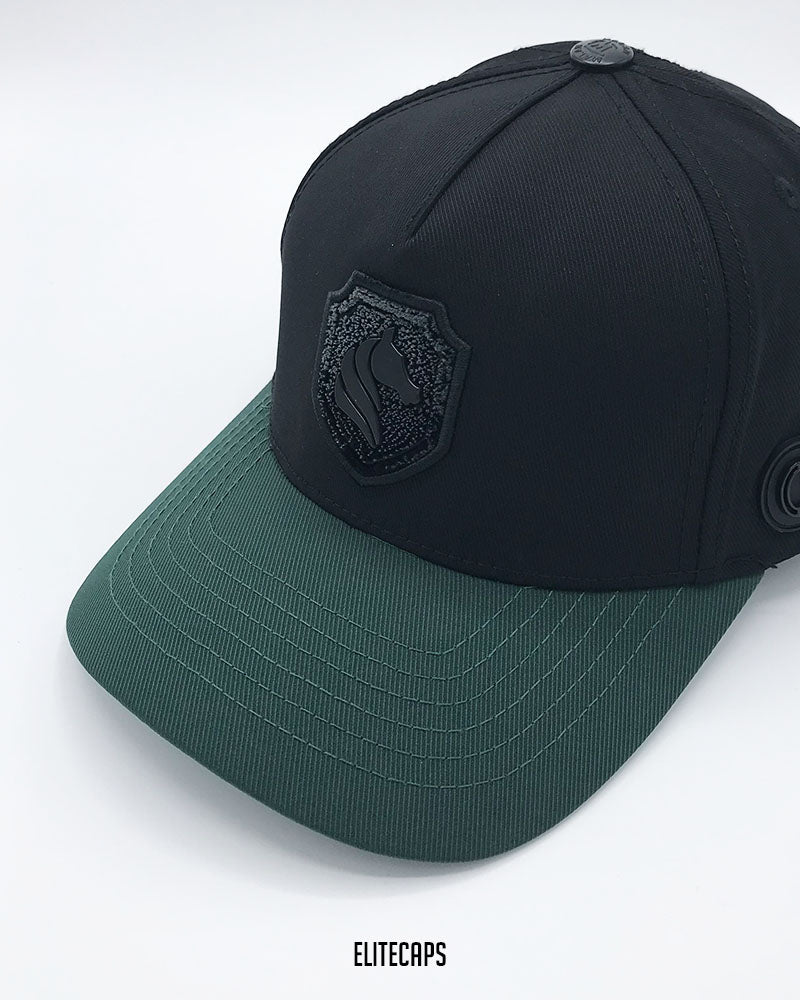 Two-Tone Black Classic MILAN Baseball Cap - C0698
