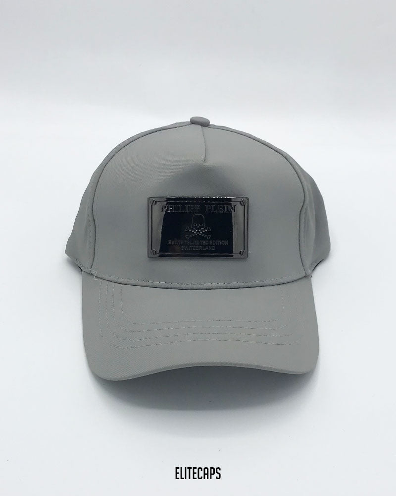 Premium Grey Skull P-Plein Baseball Cap - C0359