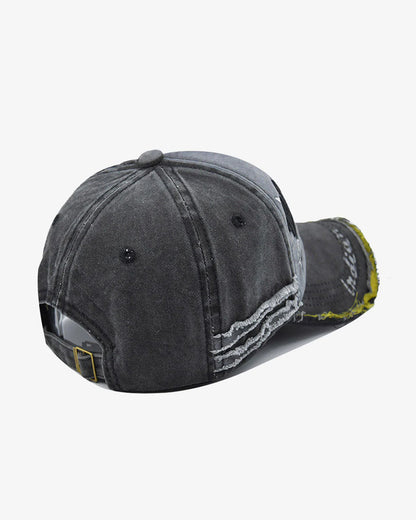 Grey Rugged Embroidered Baseball Cap - C0168