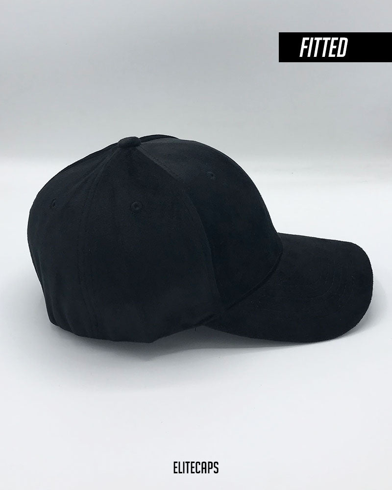 Black Velvet Fitted Cap - C0430