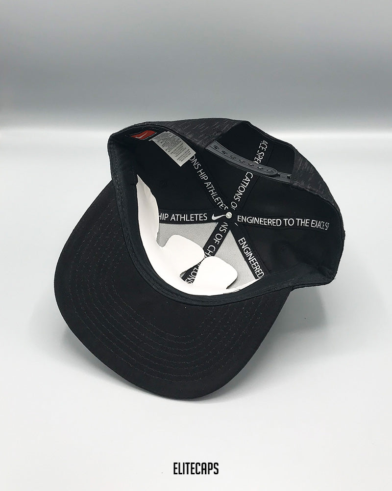 NKE JET Black Textured Air Snapback Cap - C0416
