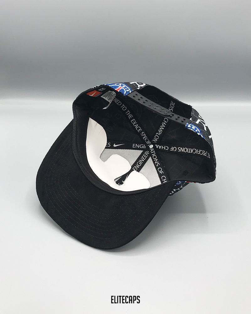 NK PSG Black Allover Print Snapback Cap - C0417