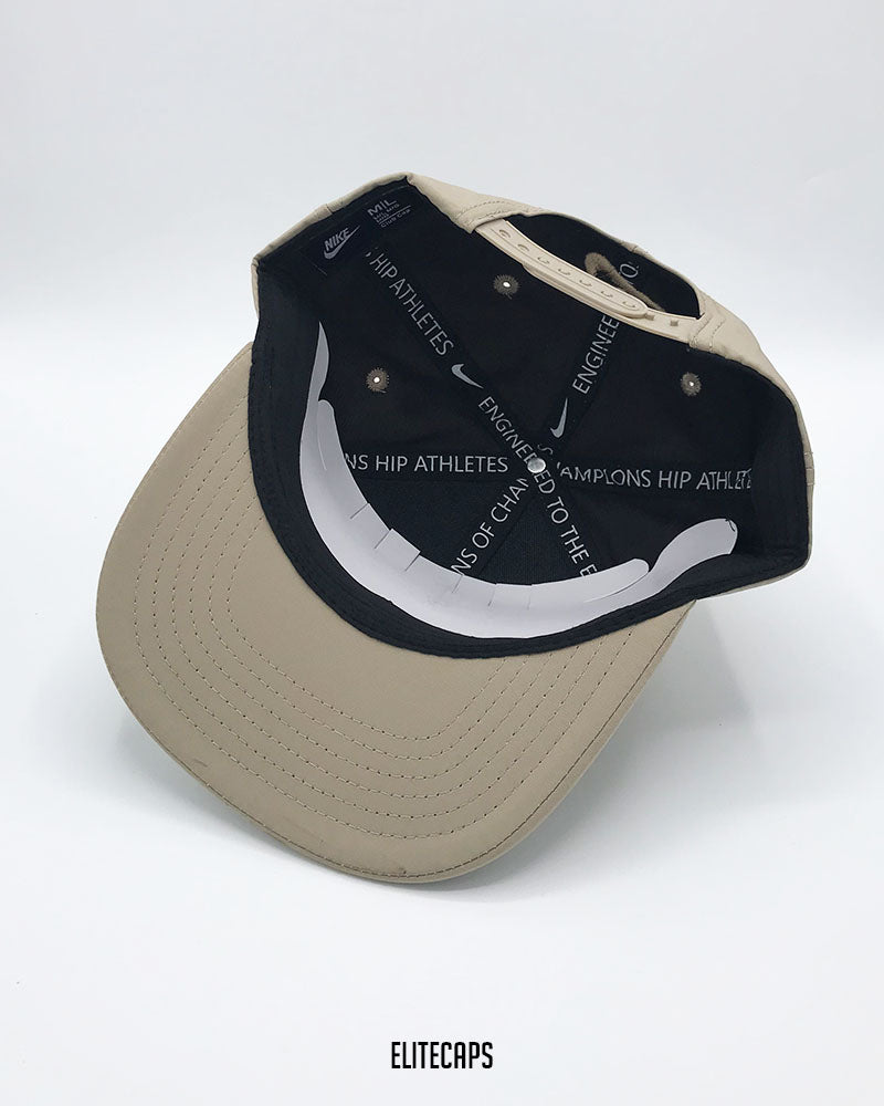 NIIKE Beige Signature Snapback Cap - C0691