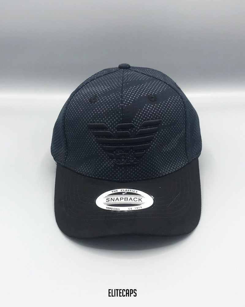 AR Black Navy Patterned Baseball Cap - C0425