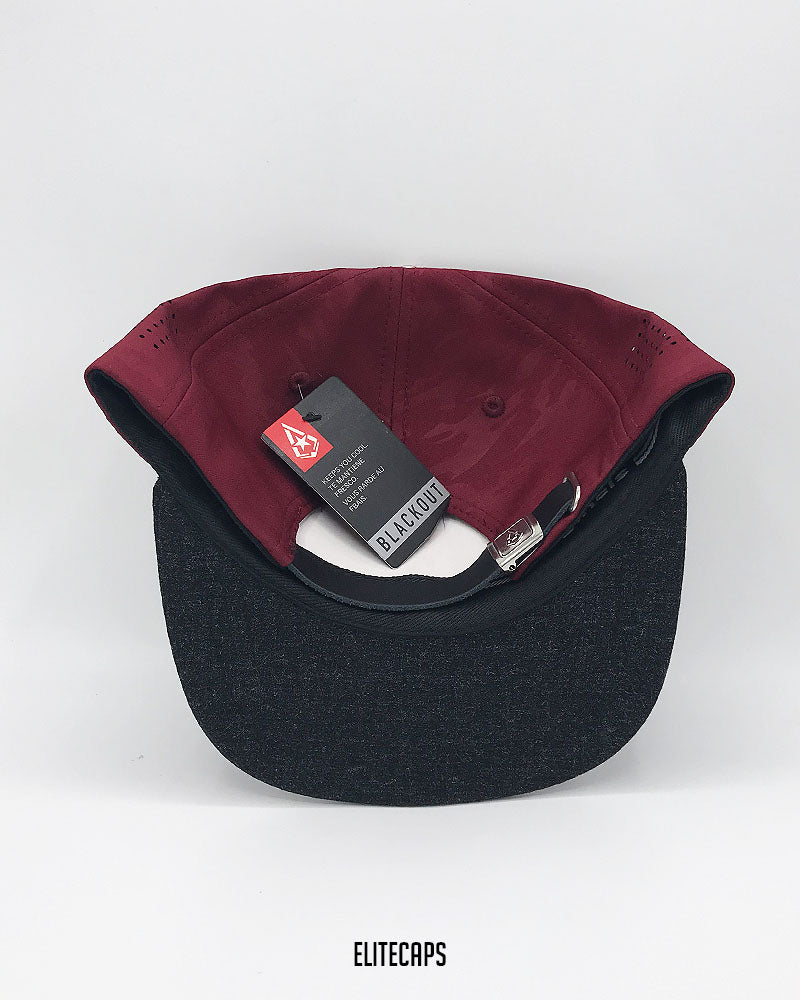 Maroon Camouflage Two-Tone BKT Snapback Cap - C0471