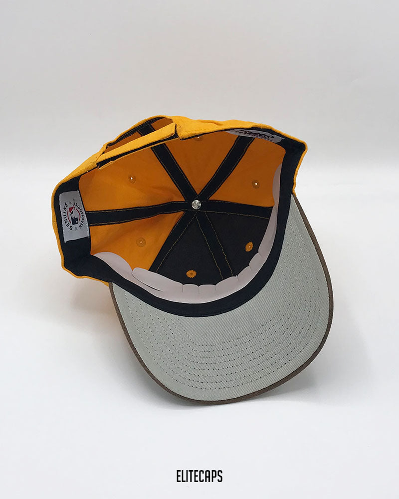 SD Orange & Brown Contrast Baseball Cap - C0436