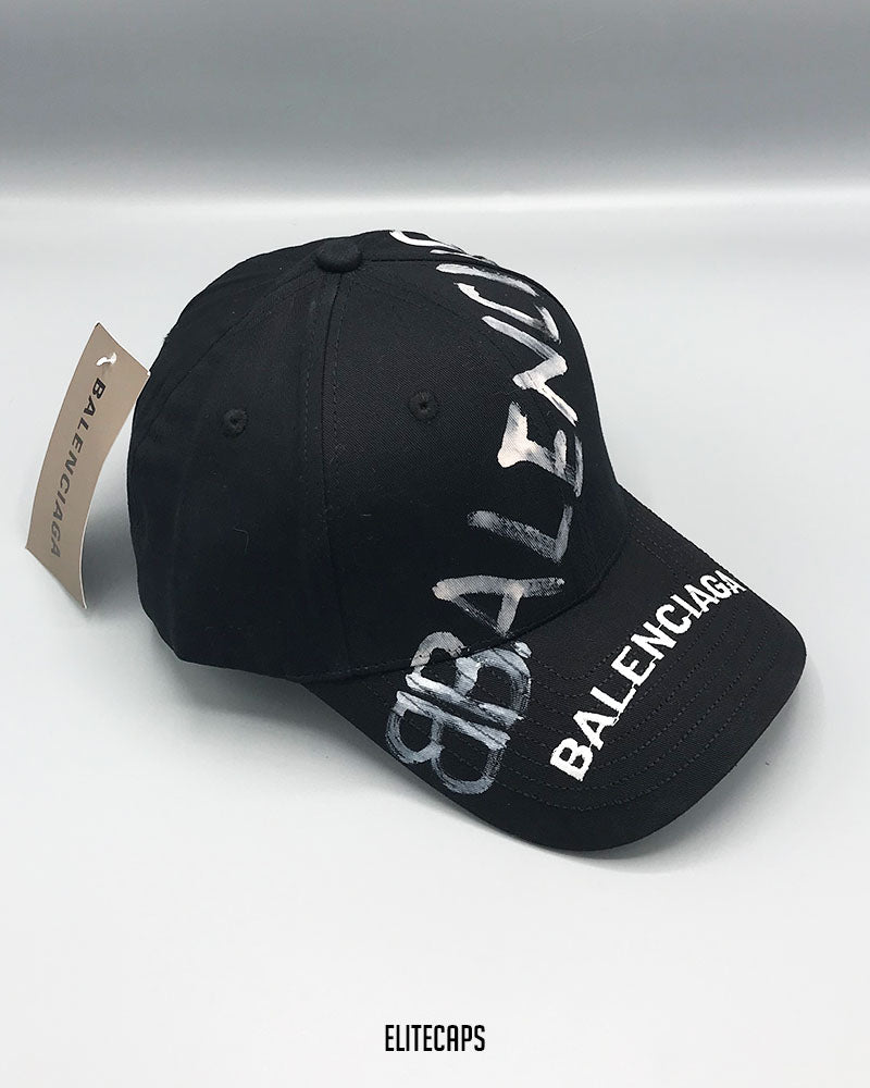 BALCGA Black Graffiti Script Baseball Cap - C0400