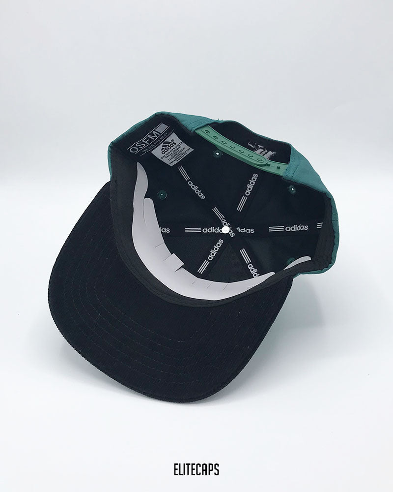 ADIDS Green Corduroy Brim Snapback Cap - C0493
