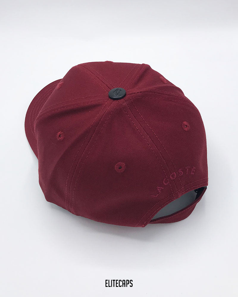 LACOSTTE Classic Fit Signature Maroon Cap - C0689