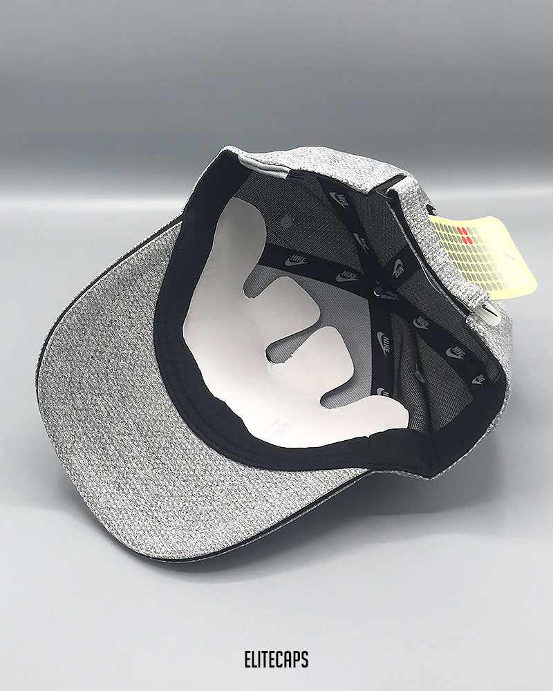 NKE Grey Textured Baseball Cap - C0426