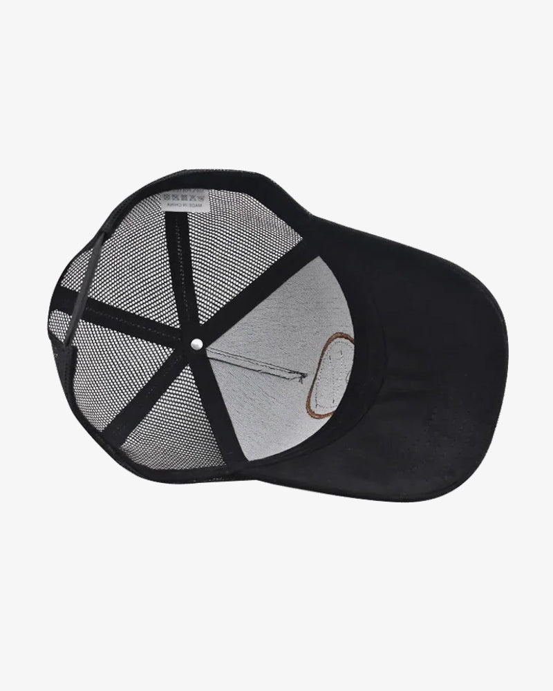 Black & White Royal Velvet Trucker Cap - C0141