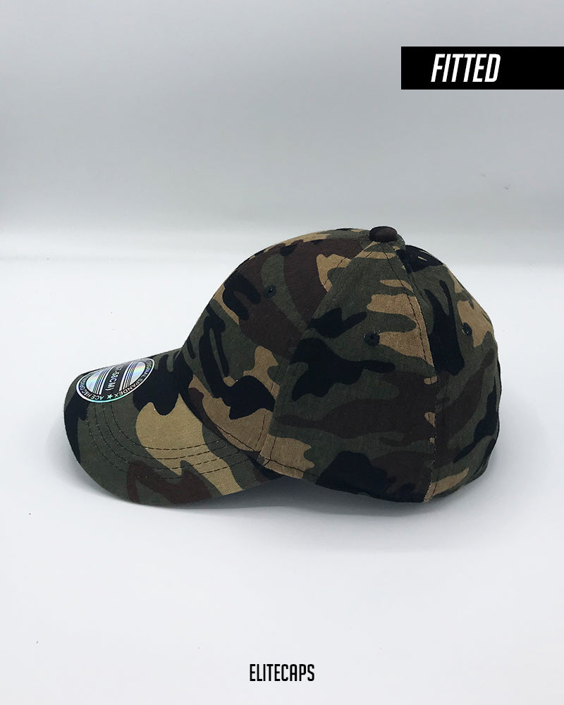 Green Camouflage Fitted Cap - C0276