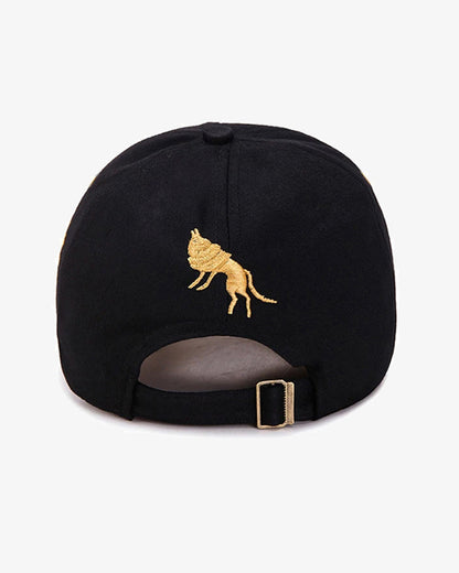 Totem Black & Golden Embroidered Cap - C0107