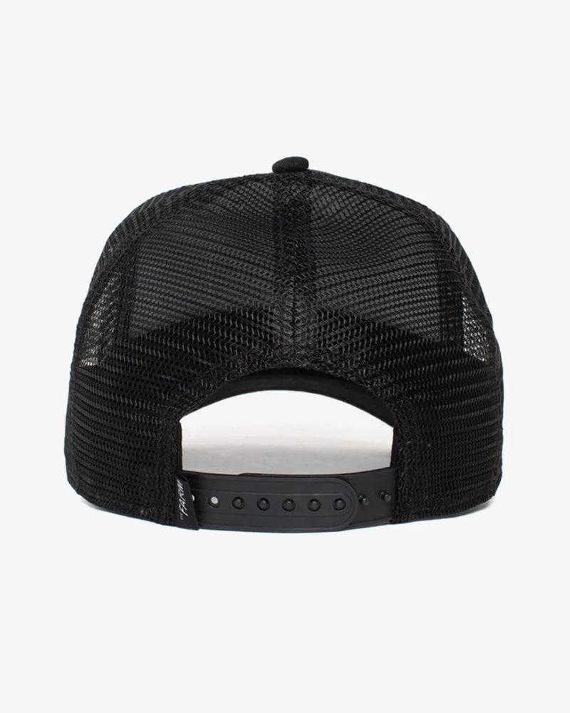 Tiger Embroidered Black Mesh Cap - C0123