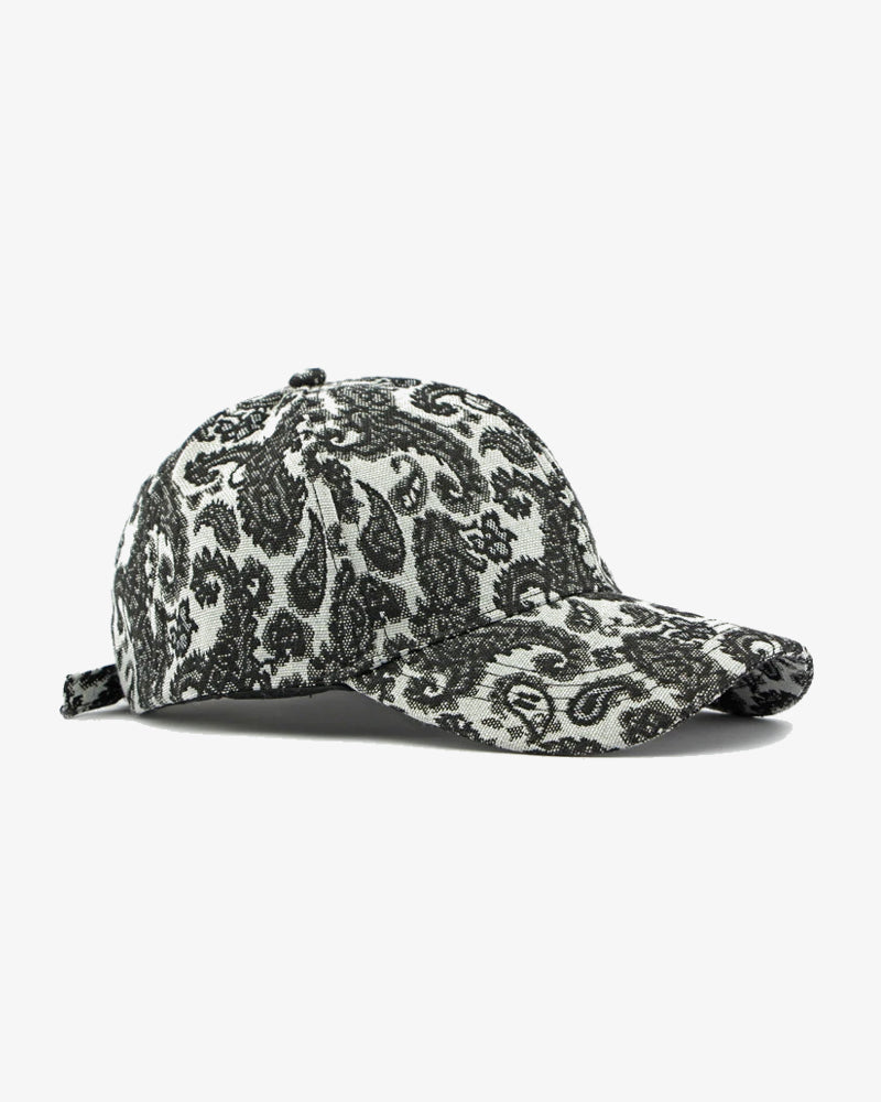 Classic Paisley Black Baseball Cap - C0116