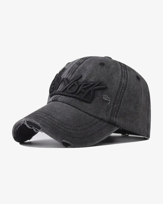 Grey Vintage New York Embroidered Cap - C0257