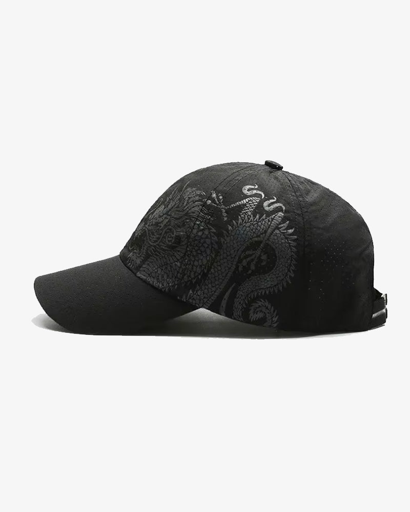 Dragon Printed Quick-Dry Mesh Cap - C0164