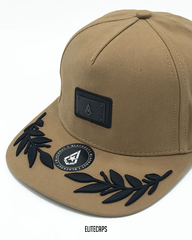 Khaki Captain BKT Snapback Cap - C0479