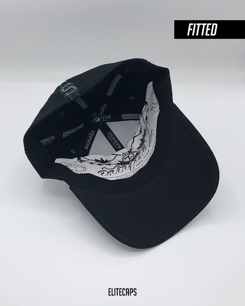 Camp Gladiator Black Contrast Fitted Cap - C0432
