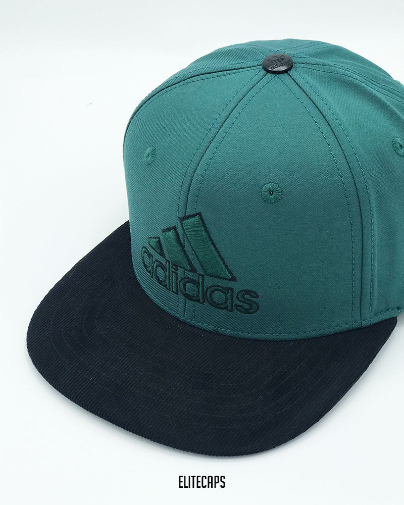 ADIDS Green Corduroy Brim Snapback Cap - C0493