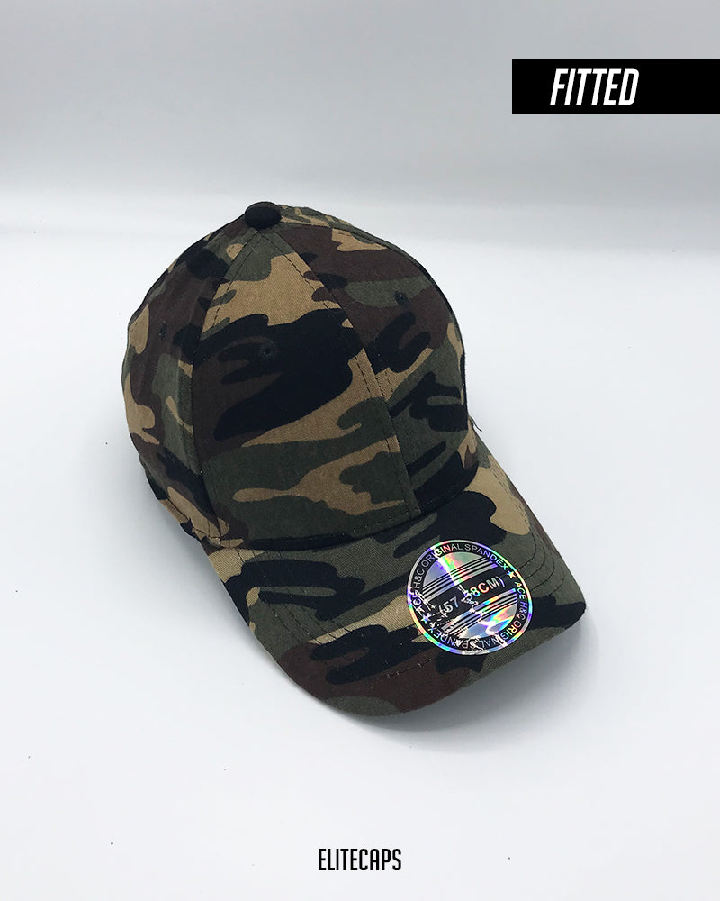 Green Camouflage Fitted Cap - C0276