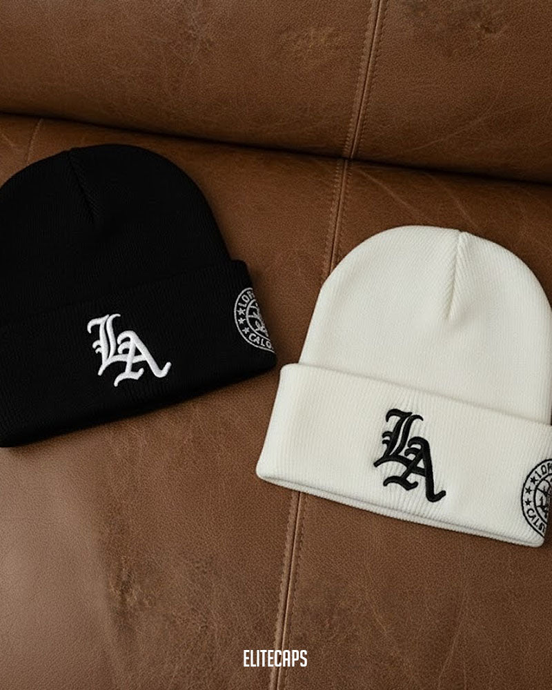 LA Embroidered Soft Beanie - B0139