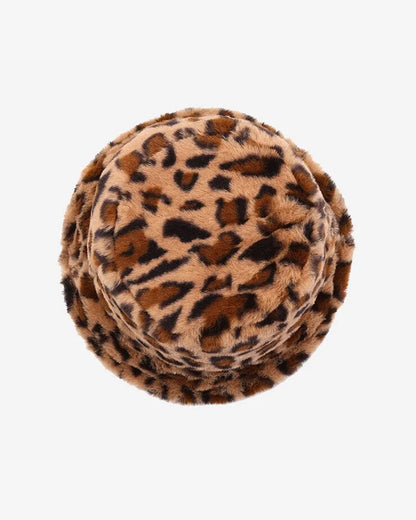 Soft Leopard Versatile Warm Bucket Hat - H0101