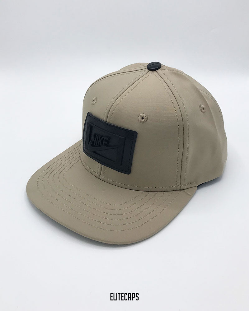 NIIKE Beige Signature Snapback Cap - C0691